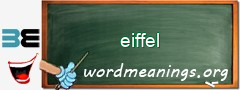 WordMeaning blackboard for eiffel